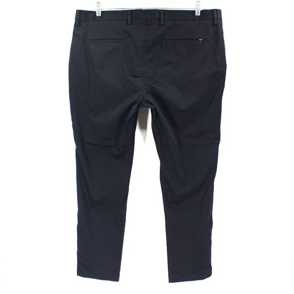 Spoke Navy Cotton Chino Build A Tapered Leg Pants W 40 X L 30 NEW Blue Trouser - Picture 4 of 8